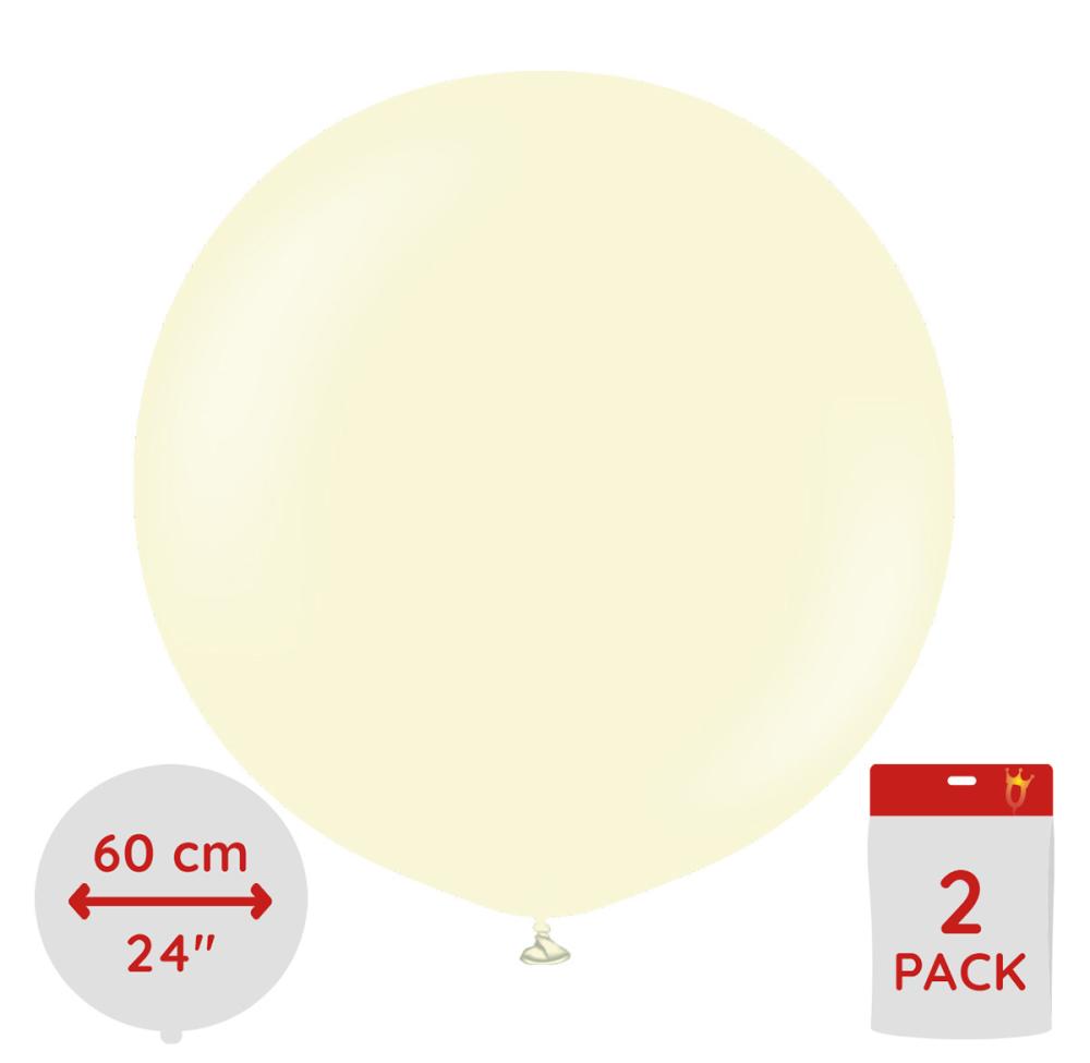 Latexballoons - Pale Yellow 60 cm 2-pack