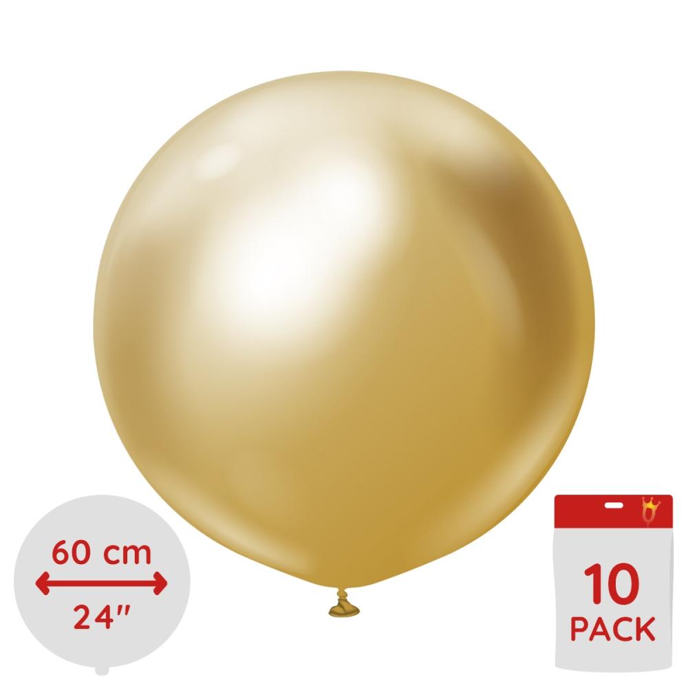 Latexballoons - Gold Chrome 60 cm 10-pack