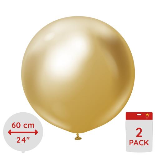 Latexballoons - Gold Chrome 60 cm 2-pack