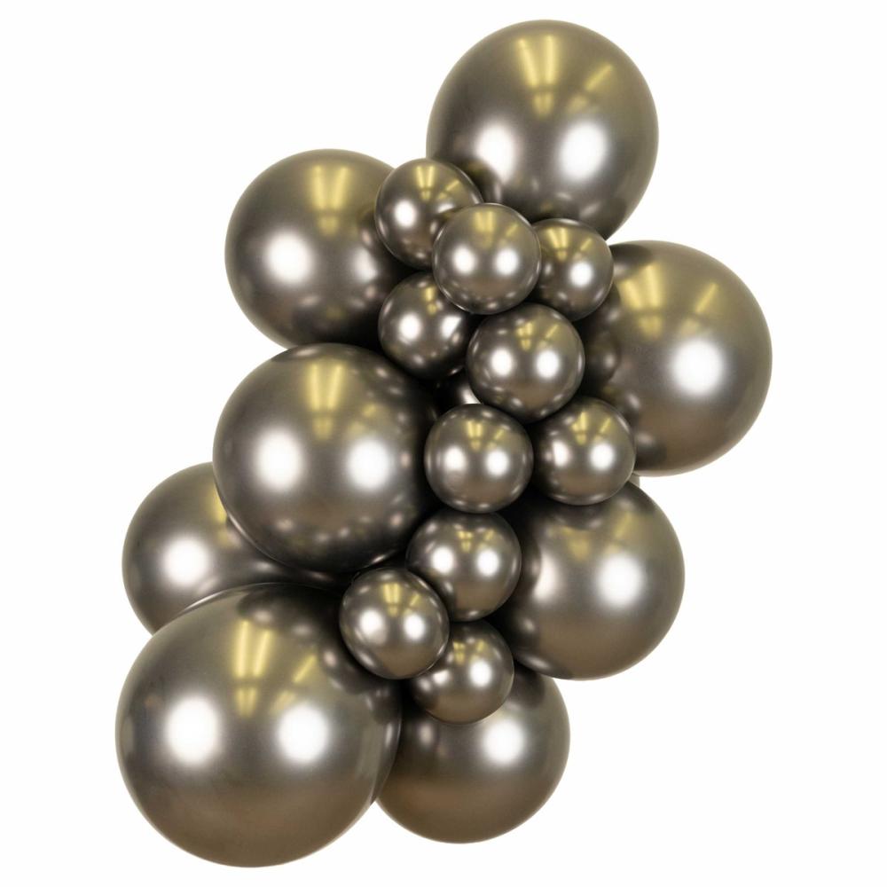 Latexballoons - Space Grey Chrome 60 cm 10-pack