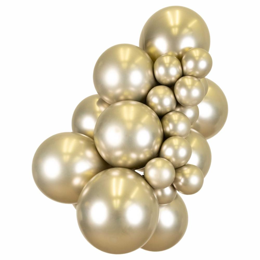 Latexballoons - White Gold Chrome 60 cm 2-pack