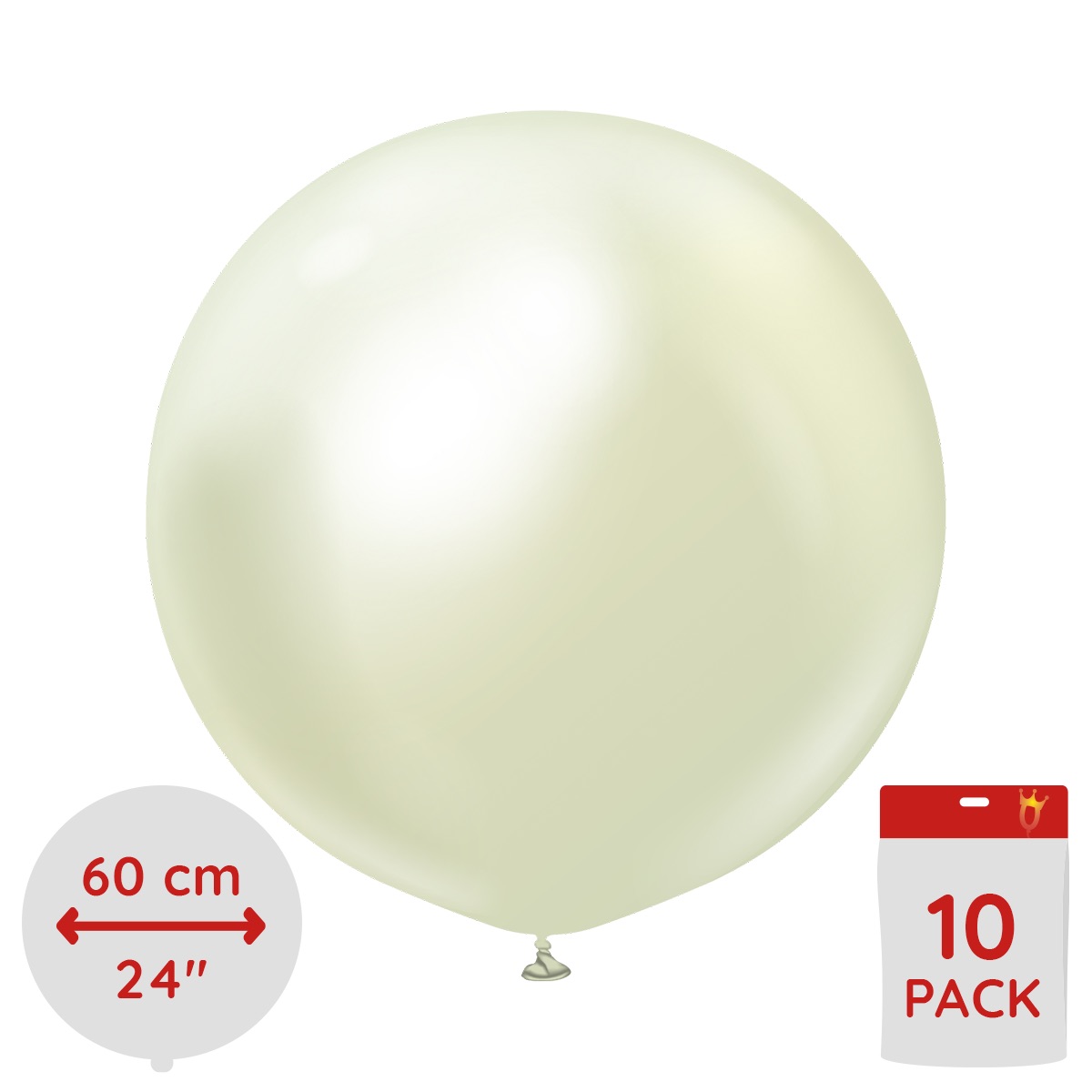 Latexballoons - Green Gold Chrome 60 cm 10-pack