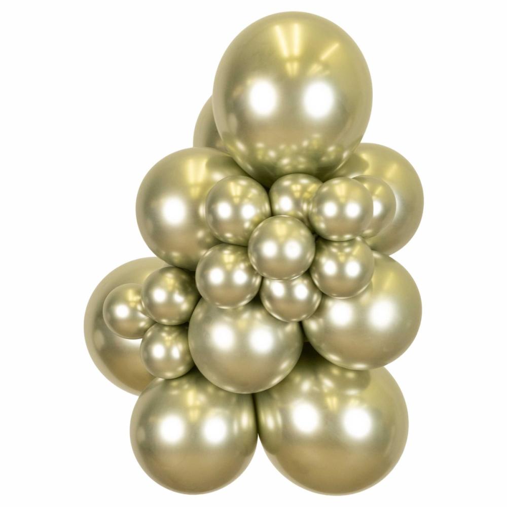 Latexballoons - Green Gold Chrome 60 cm 2-pack