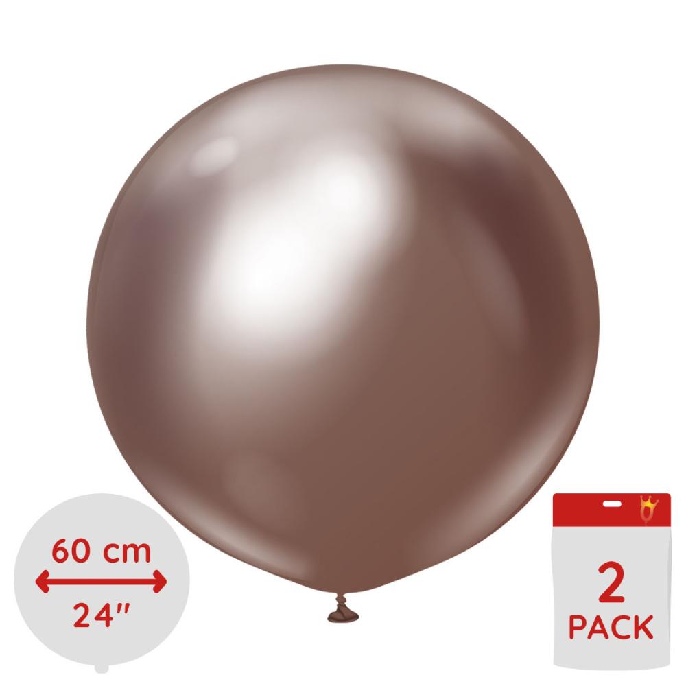 Latexballoons - Chocolate Chrome 60 cm 2-pack