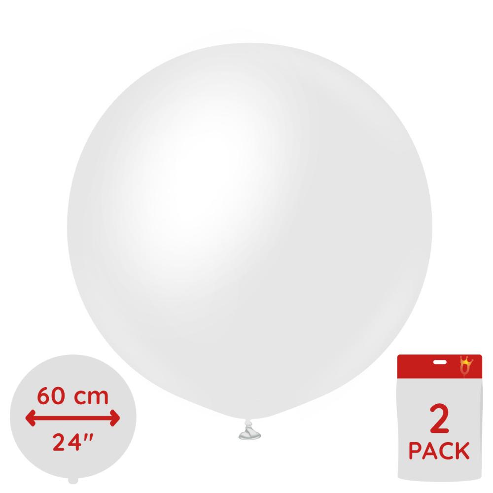 Latexballoons - Opaque Satin Snow White 60 cm 2-pack
