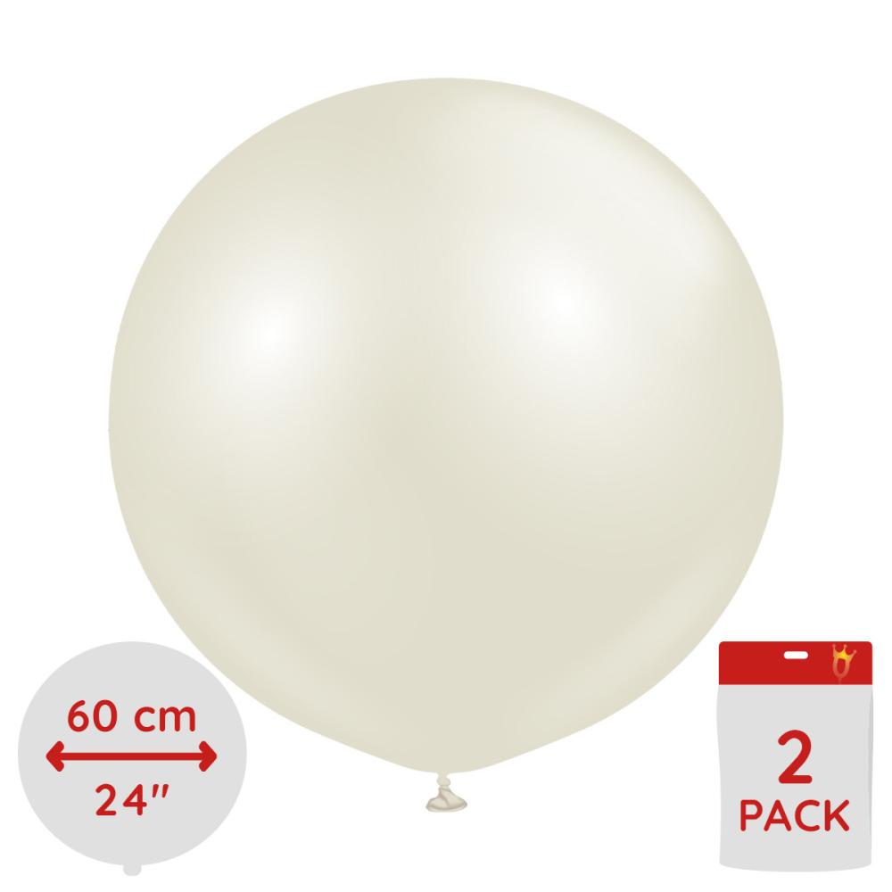 Latexballoons - Aura Ivory White 60 cm - 2-pack