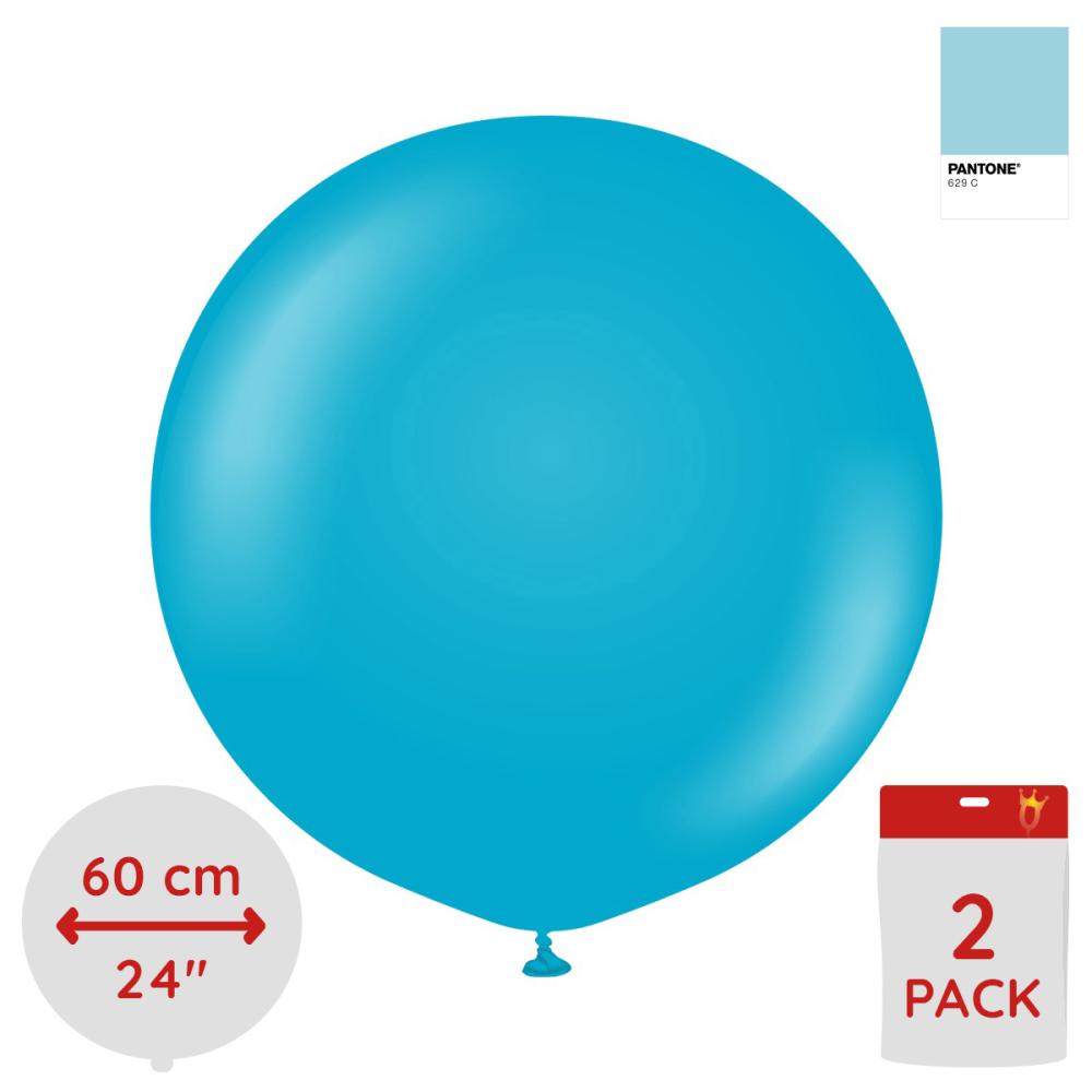 Latexballoons - Blue Glass 60 cm 2-pack