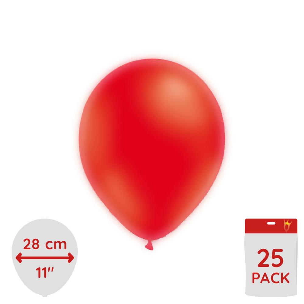 Latexballonger - Neon Röda 25-pack
