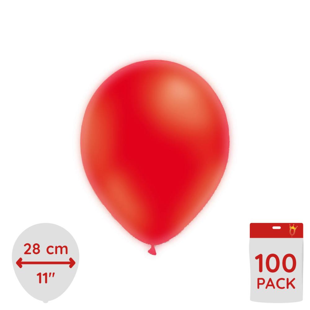 Latexballonger - Neon Röda 100-pack