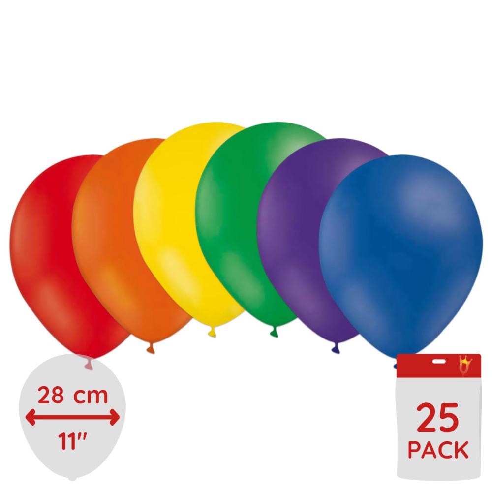 Latexballonger - Regnbågsfärger 25-pack