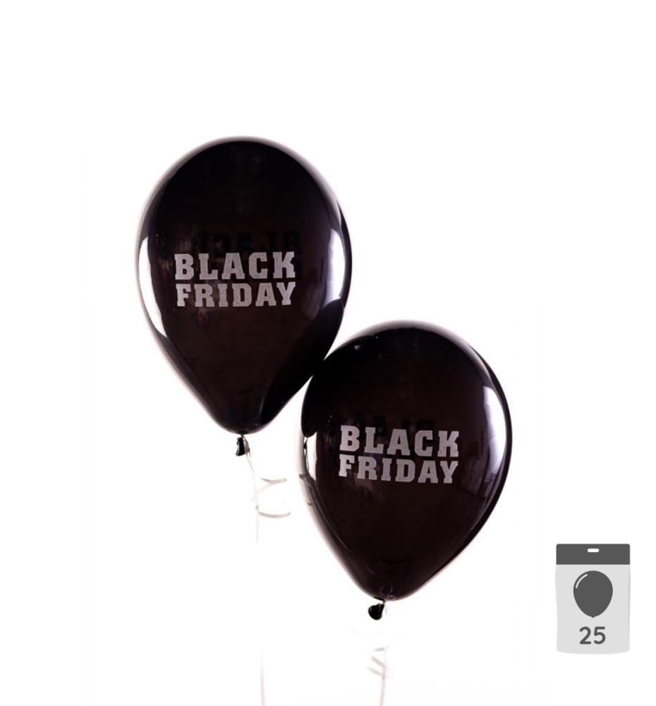 Latexballonger - Black Friday 25-pack