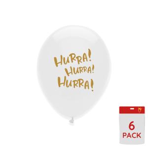 Latexballonger - Hurra Hurra 6-pack