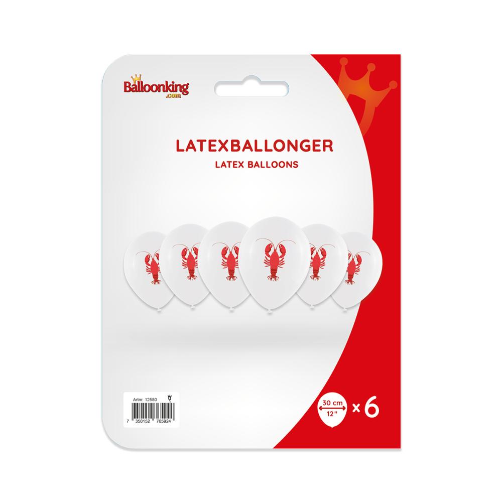 Latexballonger - Kräftfest 6-pack