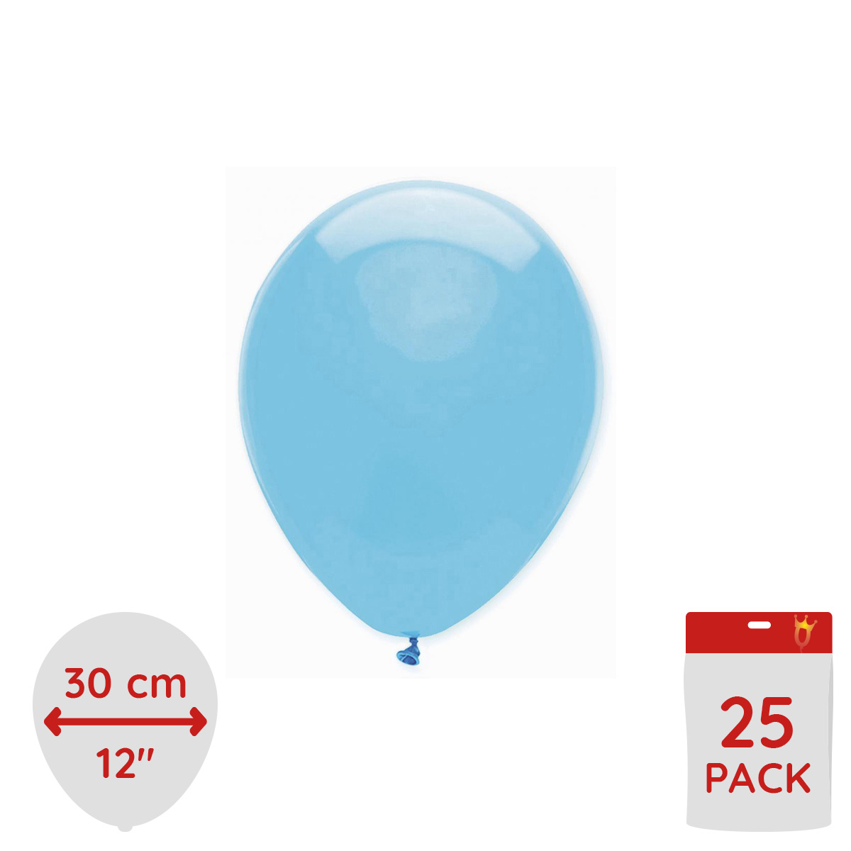 Latexballonger - Baby Blue 25-pack