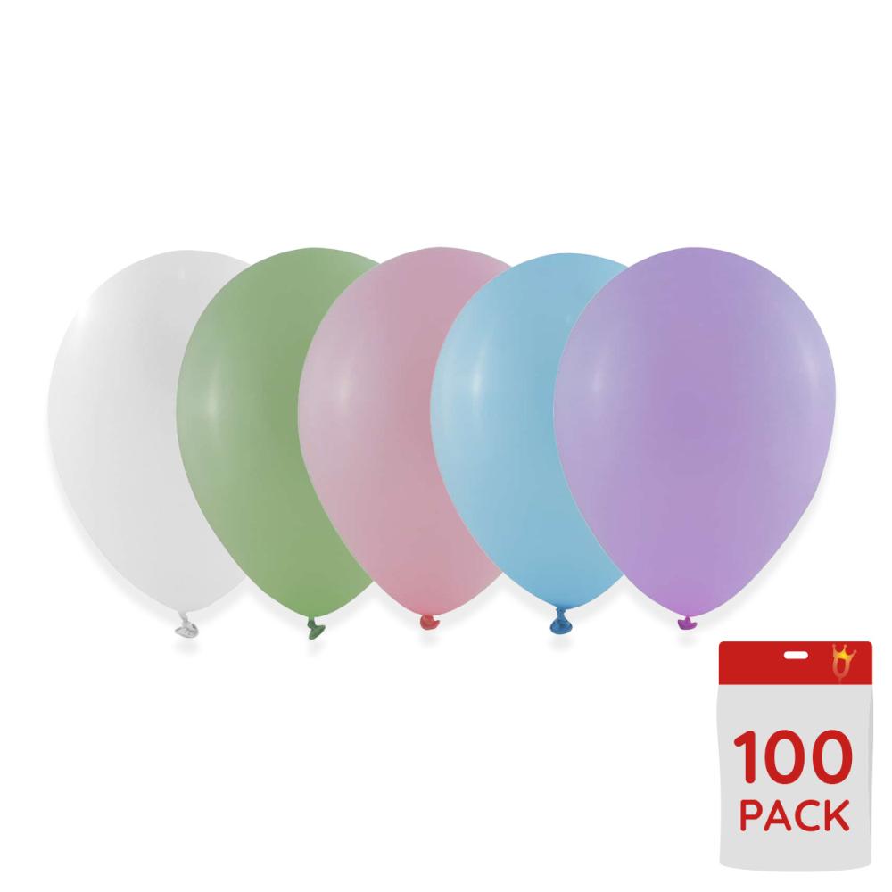 Ballongkombo - Pastell-mix 100-pack