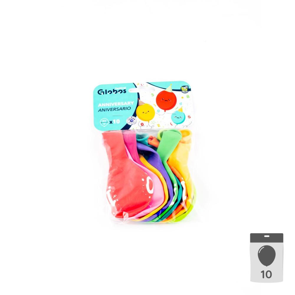 Sifferballonger Latex 10 - 10-pack