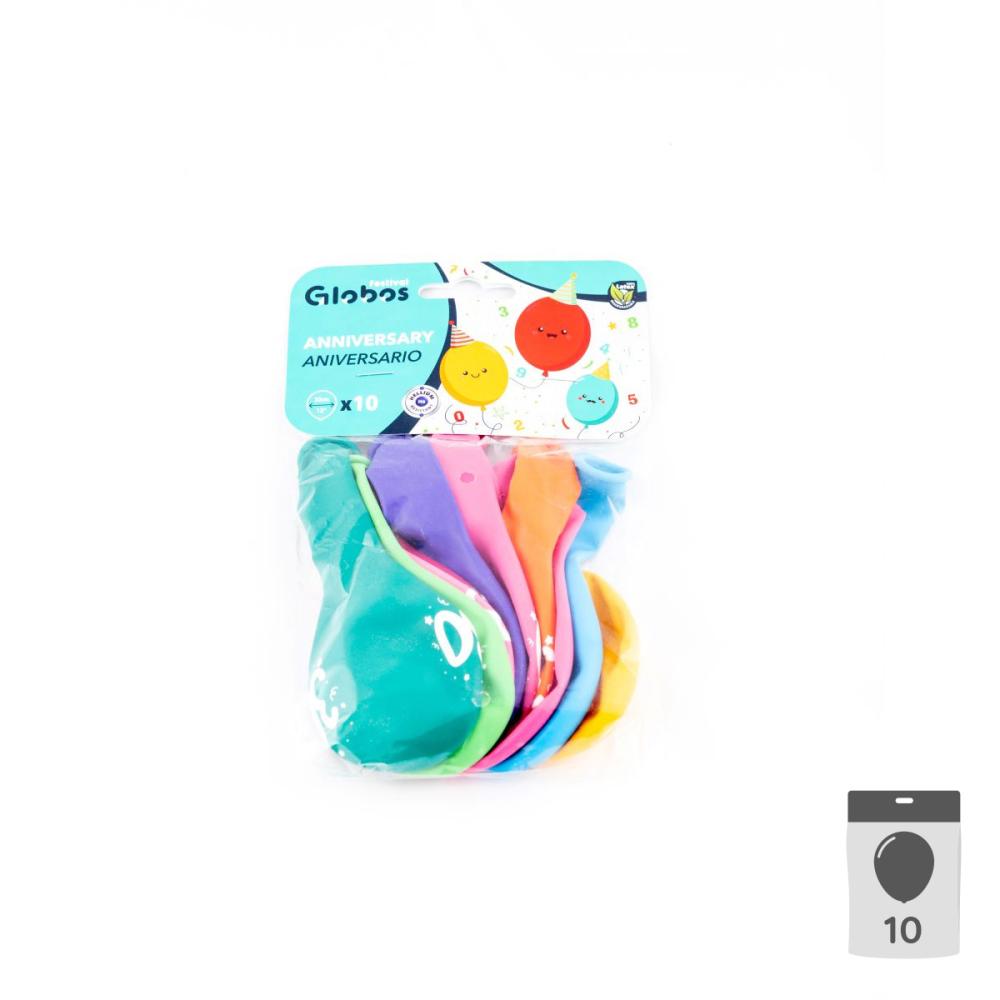 Sifferballonger Latex 30 - 10-pack