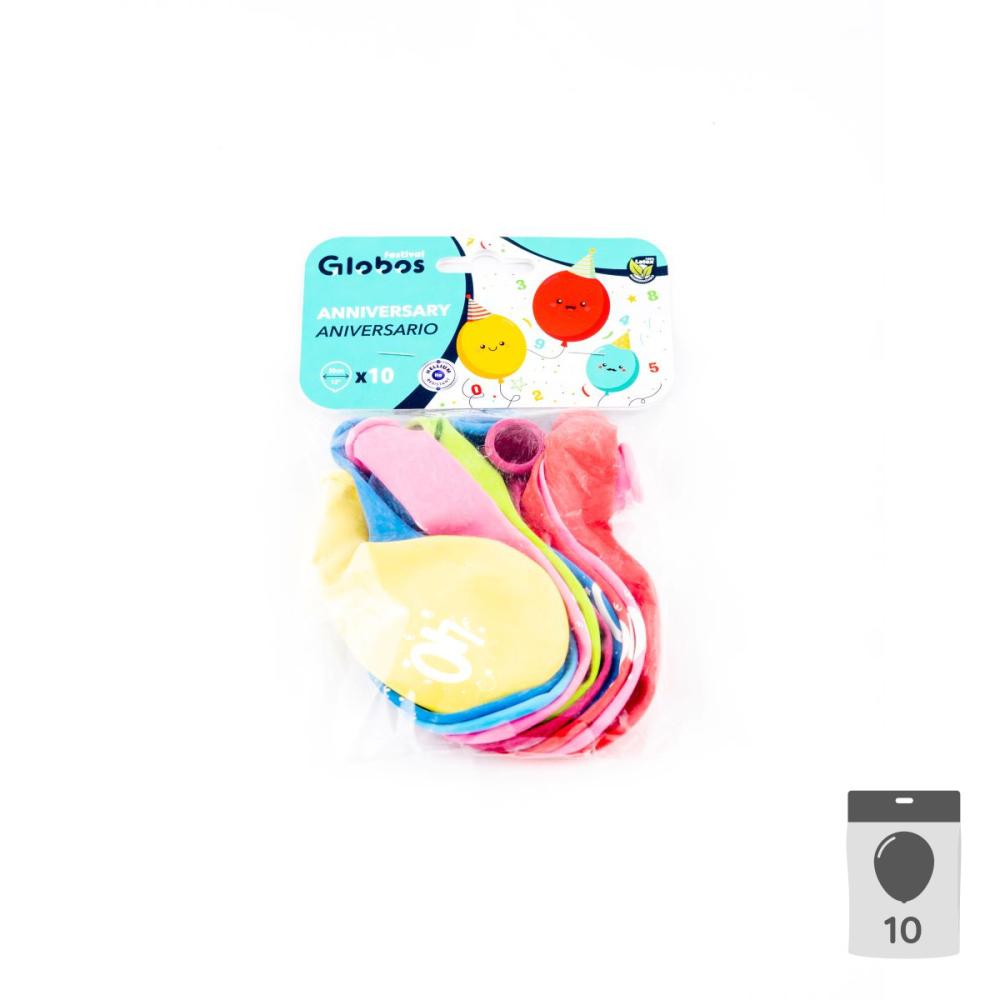 Sifferballonger Latex 40 - 10-pack