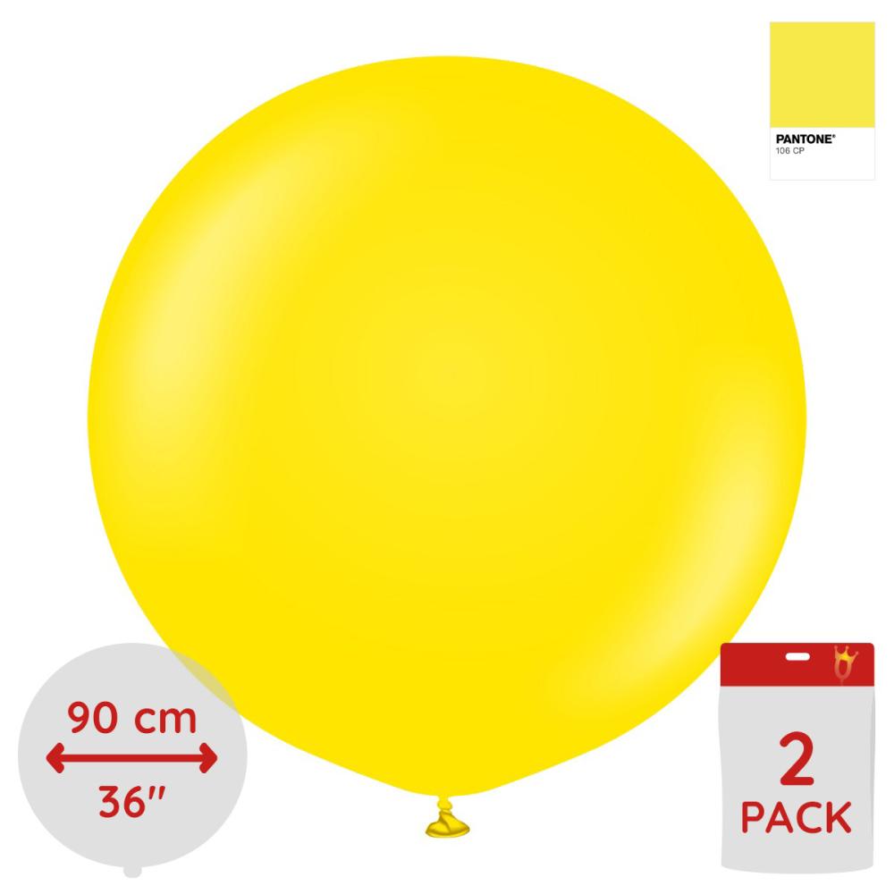Latexballoons - Yellow 90 cm 2-pack