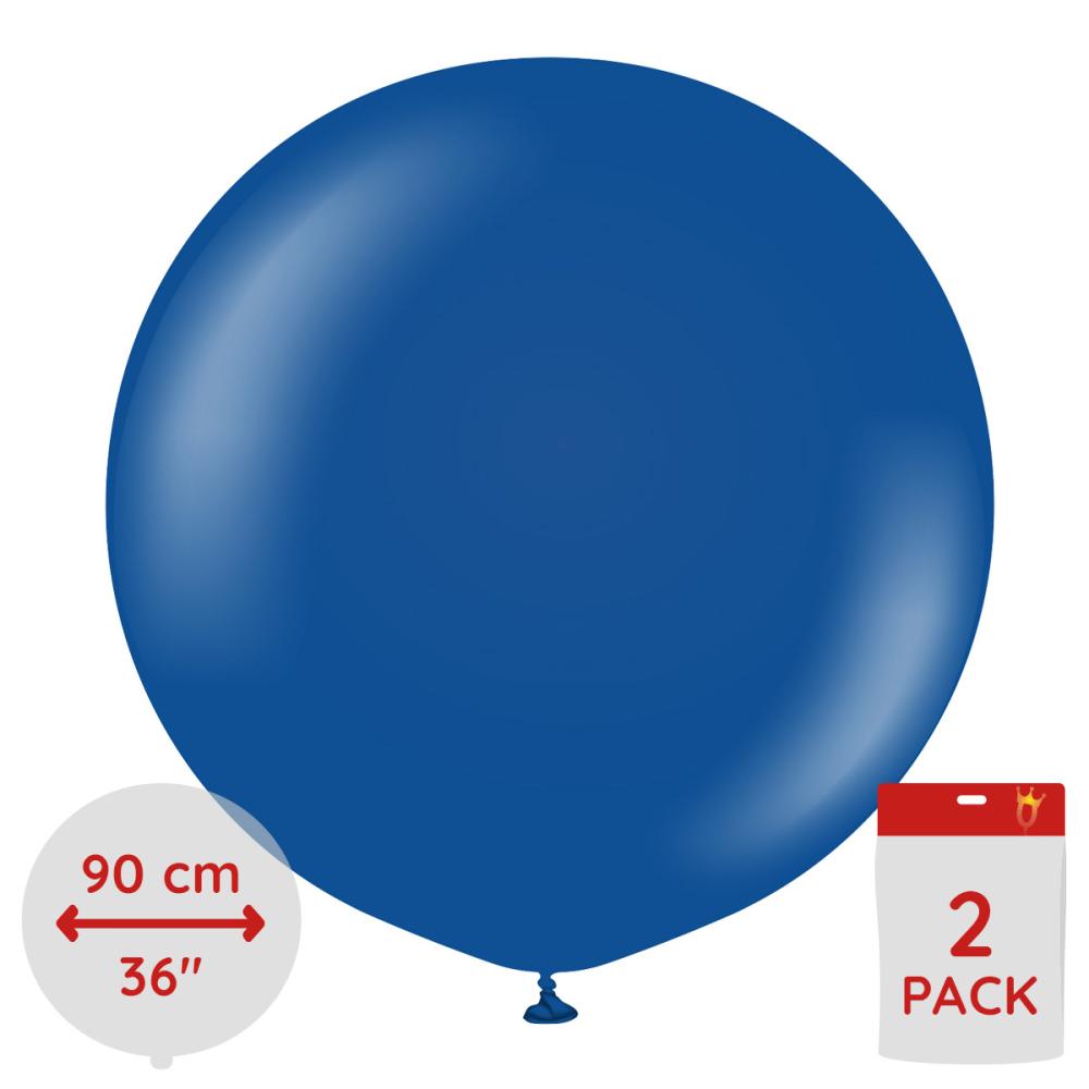 Latexballoons - Dark Blue 90 cm 2-pack