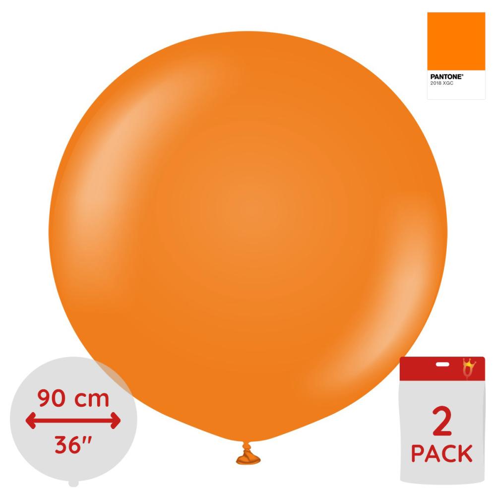 Latexballoons - Orange 90 cm 2-pack