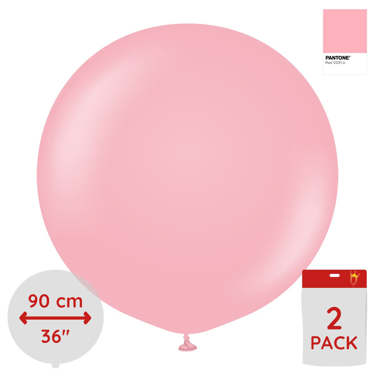 Latexballoons - Flamingo Pink 90 cm 2-pack