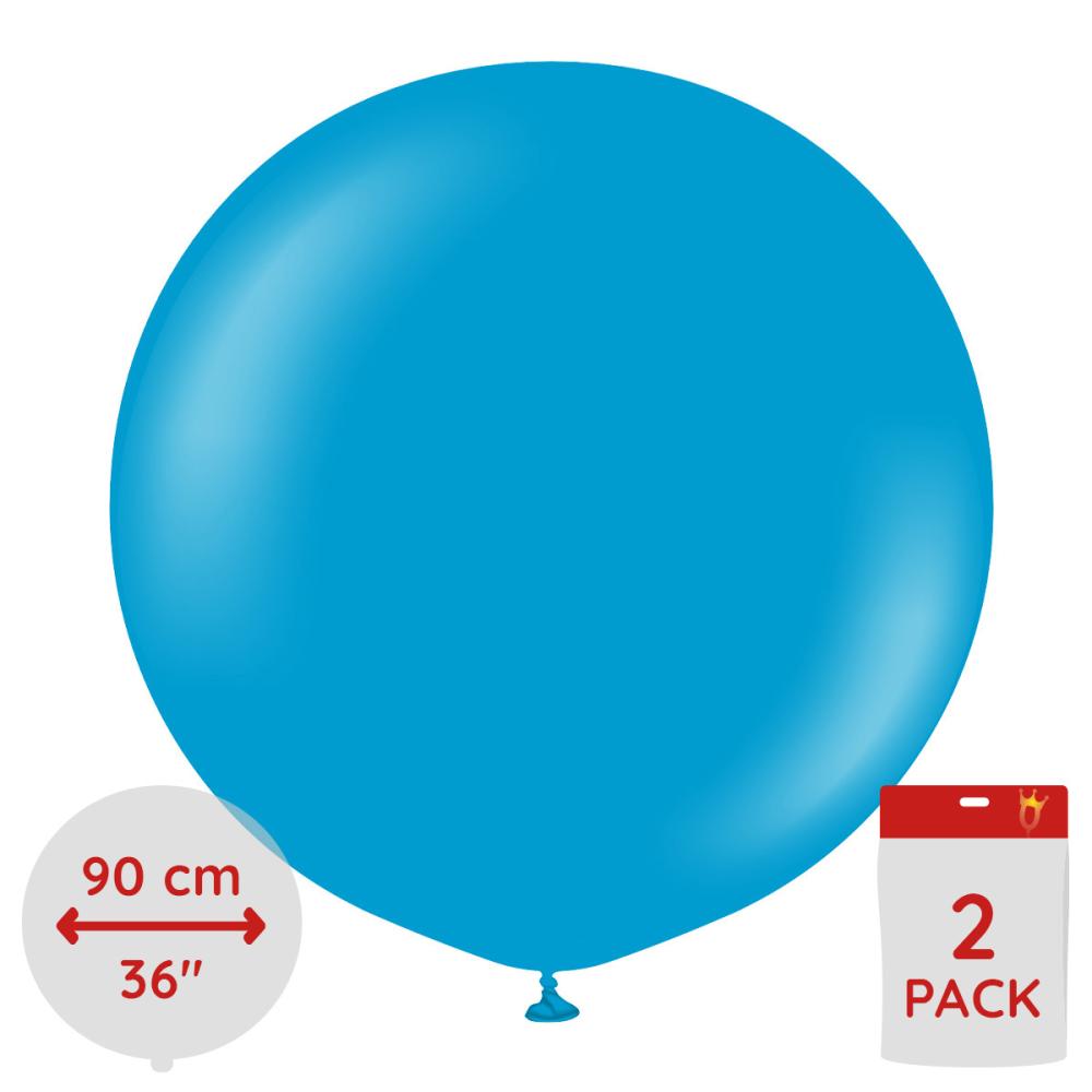 Latexballoons - Caribbean Blue 90 cm 2-pack