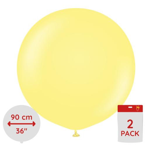 Latexballoons - Macaron Yellow 90 cm 2-pack