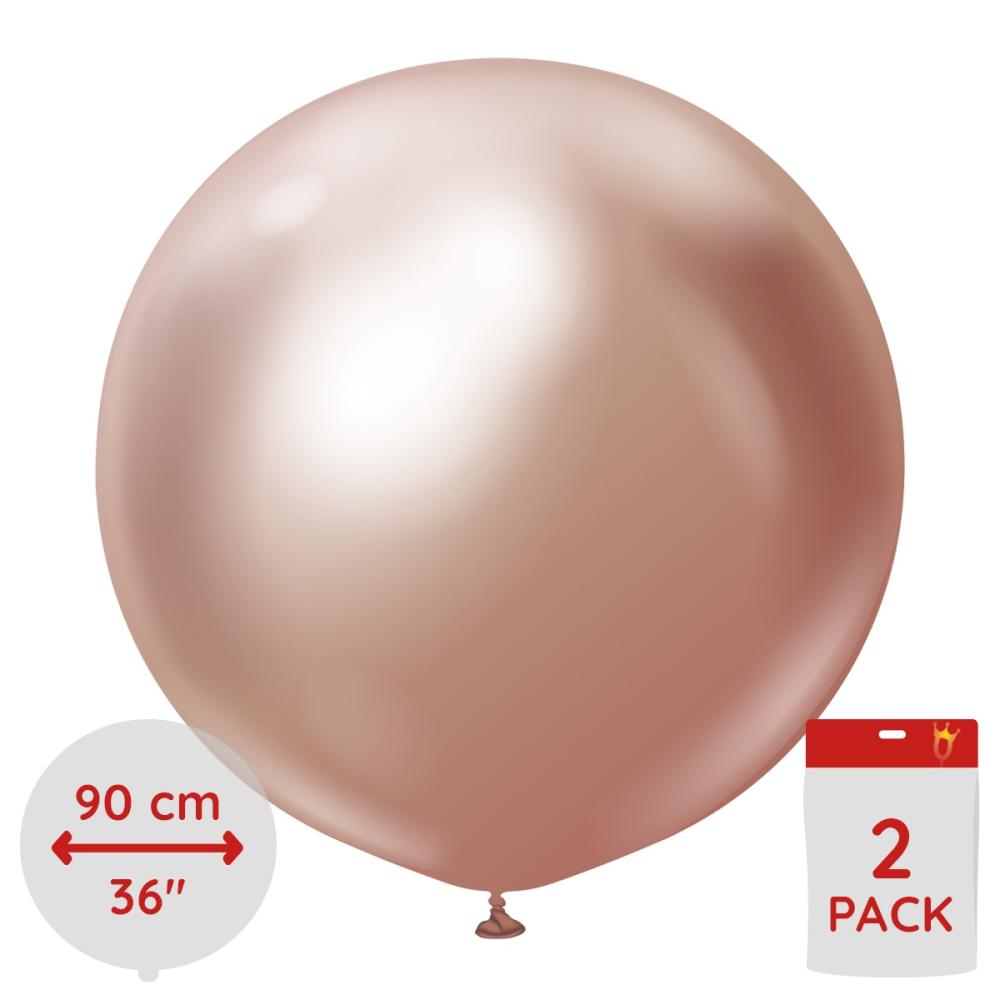 Latexballoons - Rose Gold Chrome 90 cm 2-pack