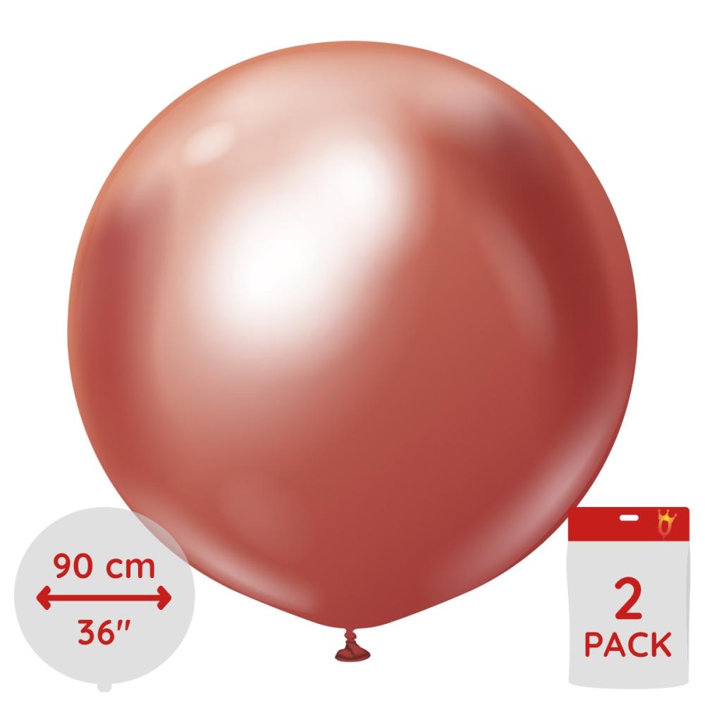 Latexballoons - Red Chrome 90 cm 2-pack