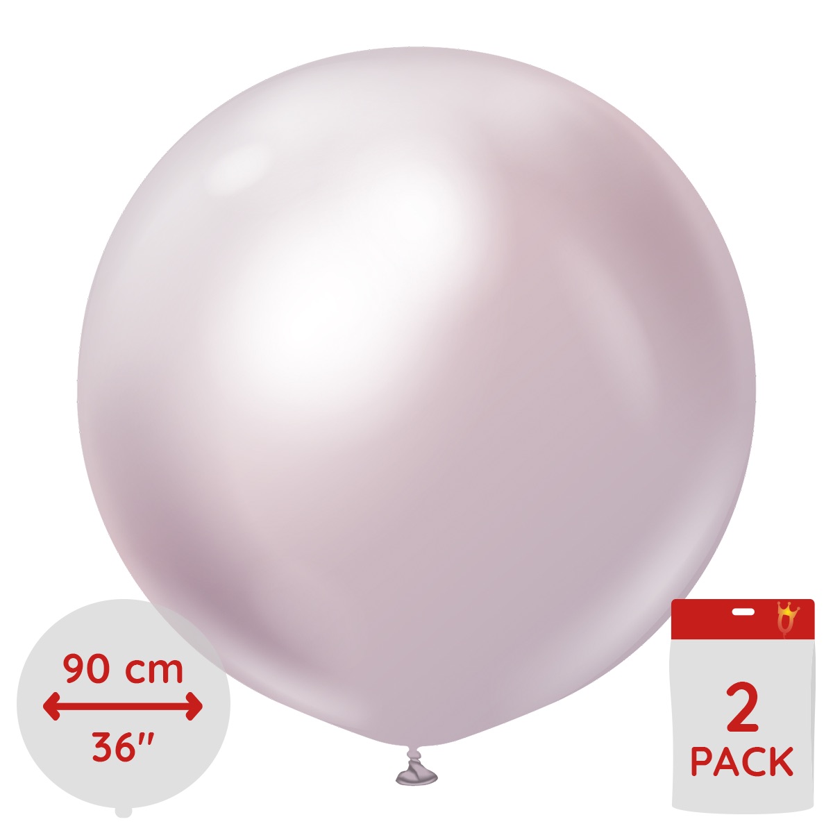 Latexballoons - Pink Gold Chrome 90 cm 2-pack