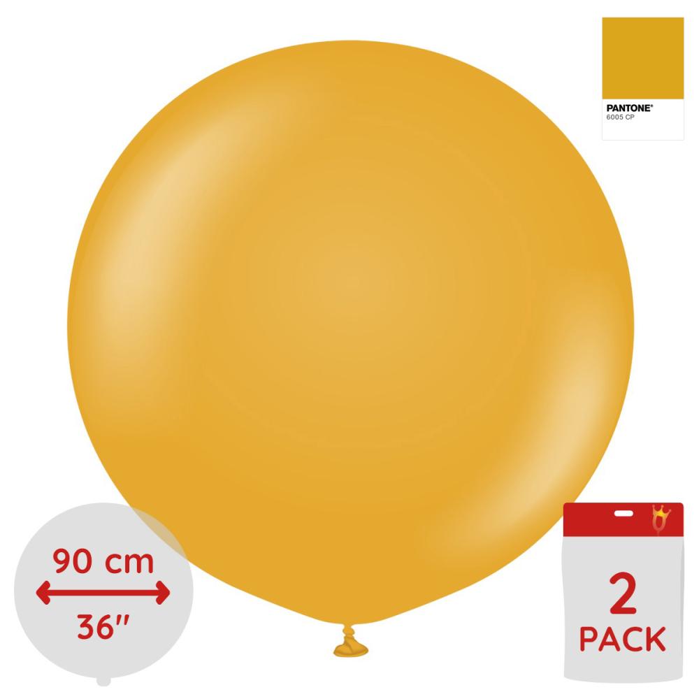 Latexballoons - Mustard 90 cm 2-pack