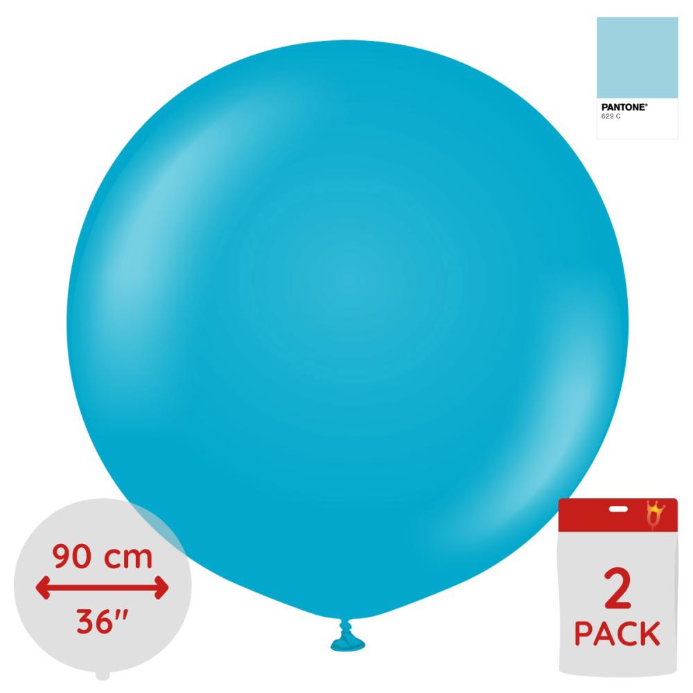 Latexballoons - Blue Glass 90 cm 2-pack