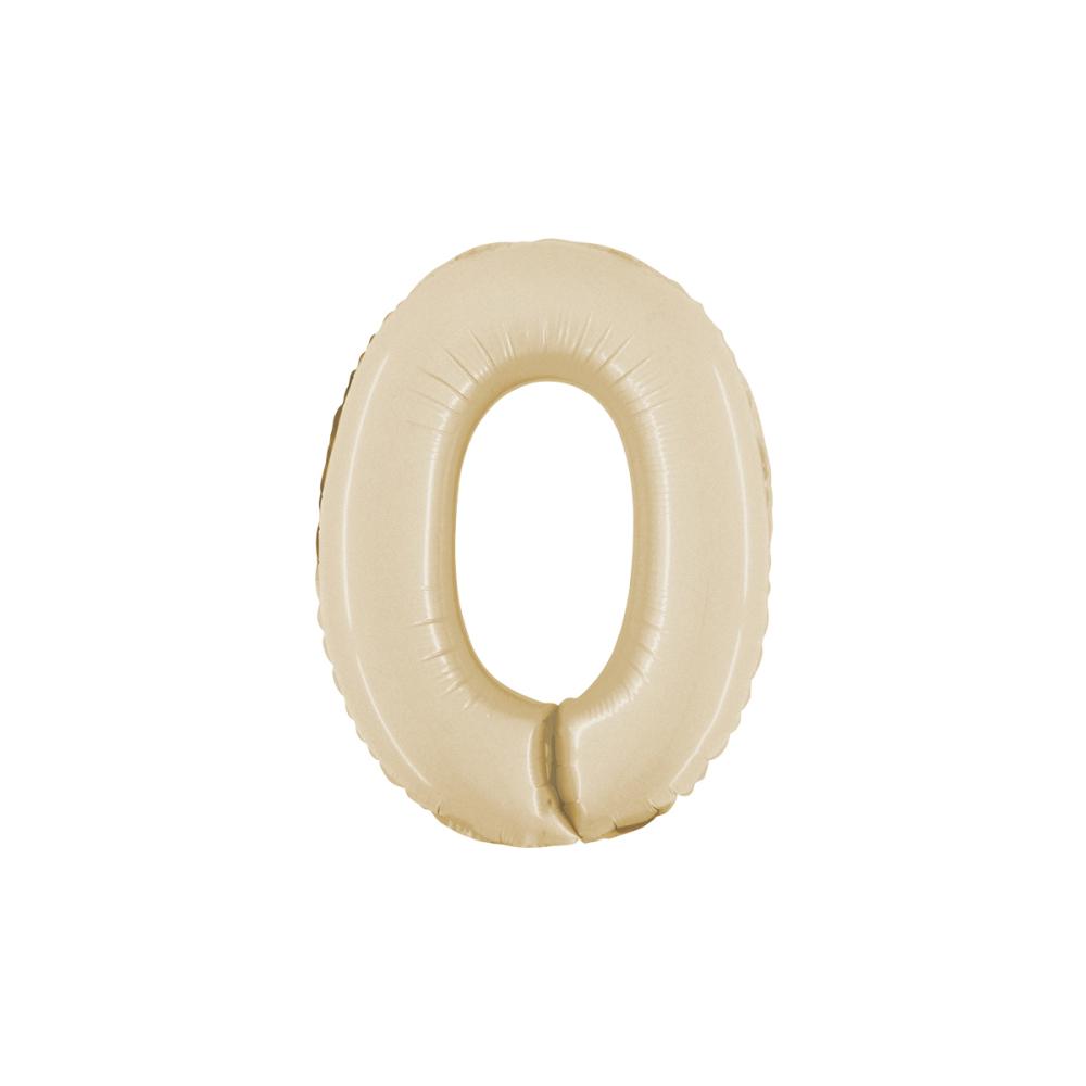Ballongsiffra - Noll Satin Cream 35 cm