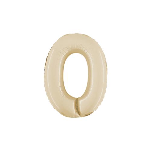 Ballongsiffra - Noll Satin Cream 35 cm