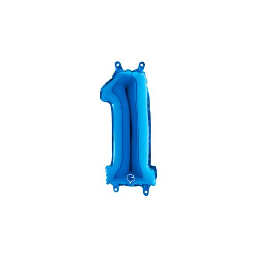 Ballongsiffra - Ett Blå 35 cm