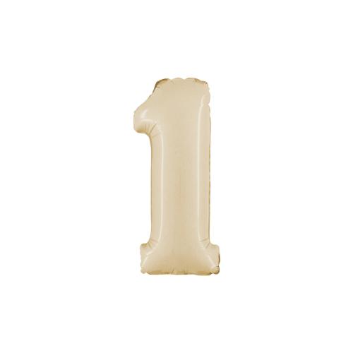 Ballongsiffra - Ett Satin Cream 35 cm