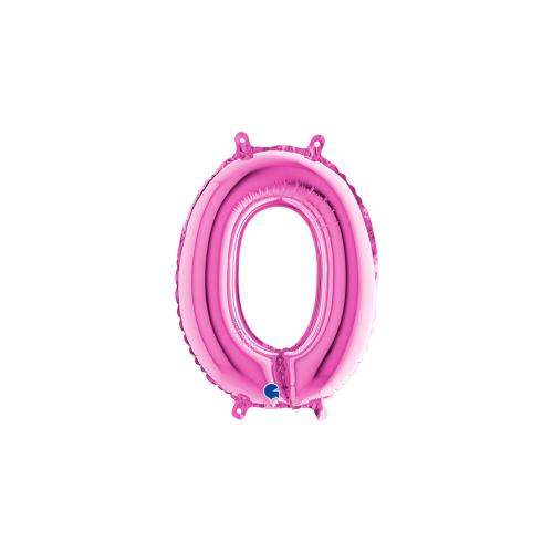 Ballongsiffra - Noll Rosa 35 cm