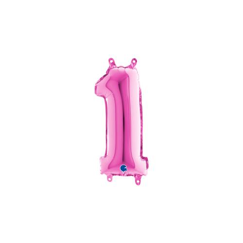 Ballongsiffra - Ett Rosa 35 cm