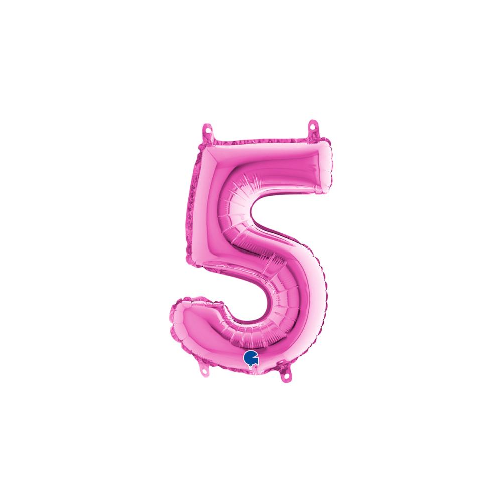 Ballongsiffra - Fem Rosa 35 cm