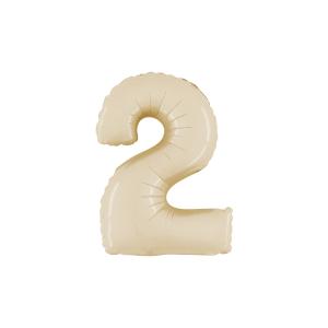Ballongsiffra - Två Satin Cream 35 cm
