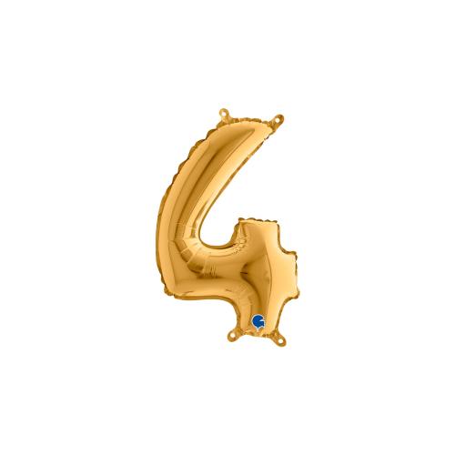 Ballongsiffra - Fyra Guld 35 cm