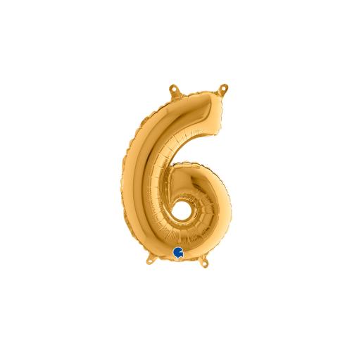 Ballongsiffra - Sex Guld 35 cm
