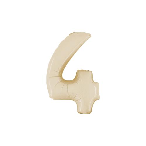 Ballongsiffra - Fyra Satin Cream 35 cm