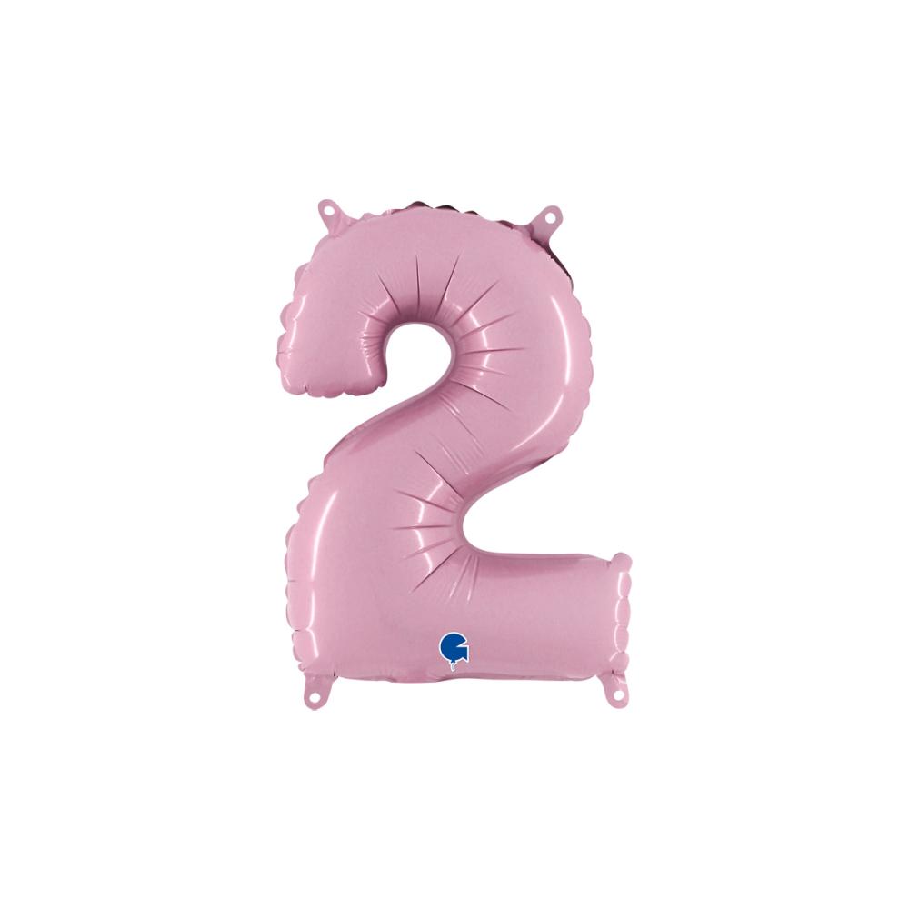 Ballongsiffra - Två Pastellrosa 35 cm