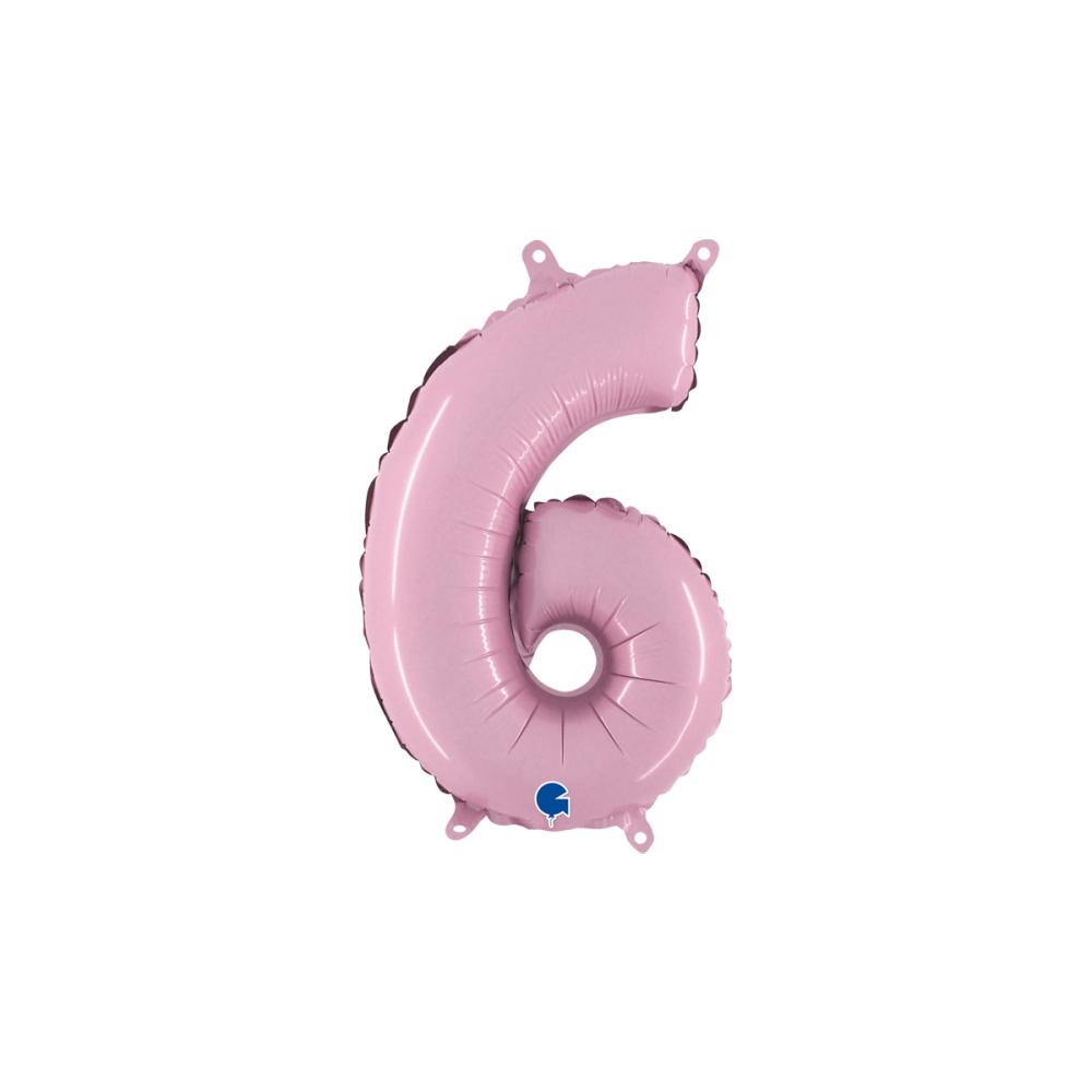 Ballongsiffra - Sex Pastellrosa 35 cm