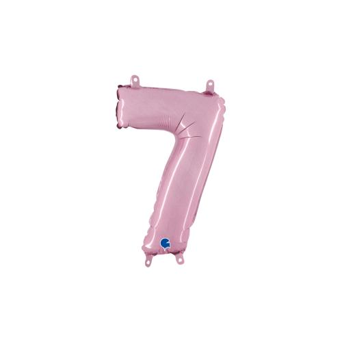 Ballongsiffra - Sju Pastellrosa 35 cm