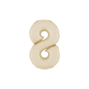 Ballongsiffra - Åtta Satin Cream 35 cm