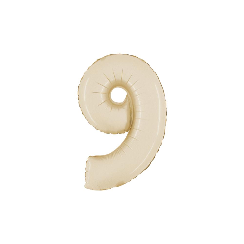 Ballongsiffra - Nio Satin Cream 35 cm