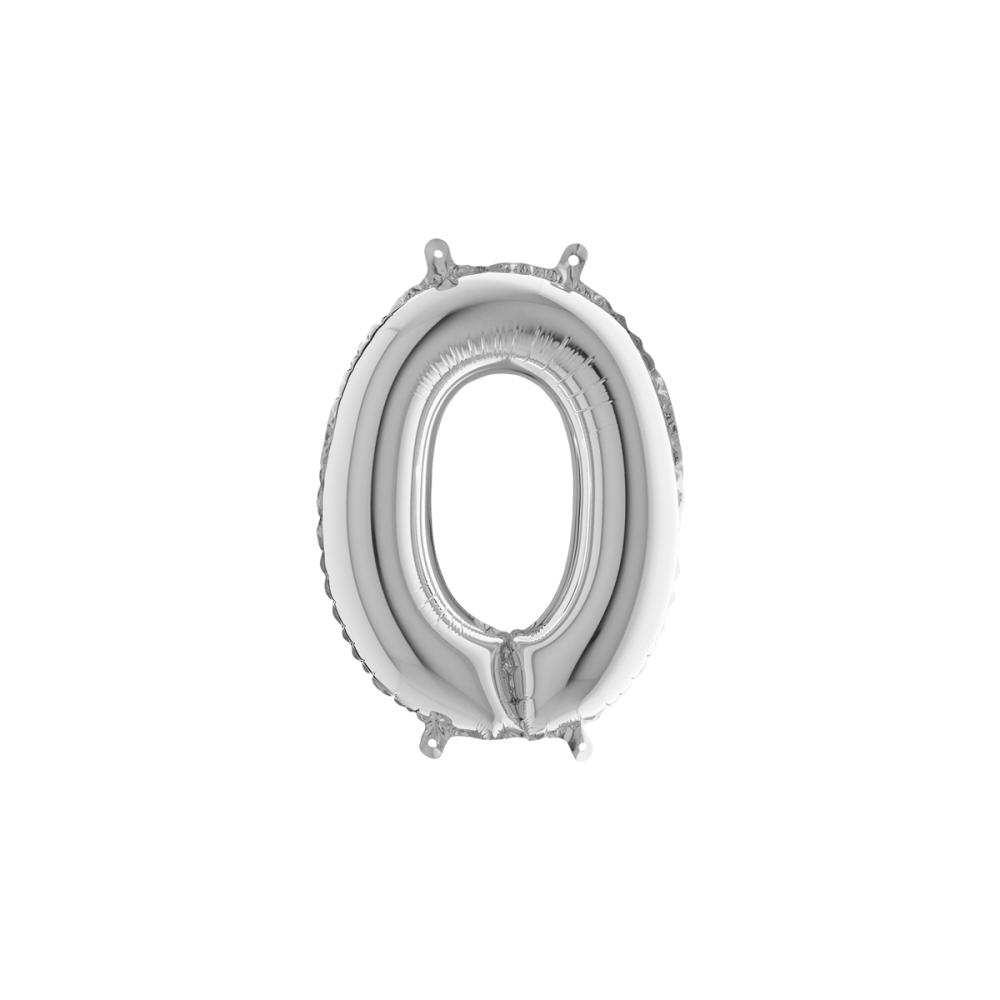 Ballongsiffra - Noll Silver 35 cm